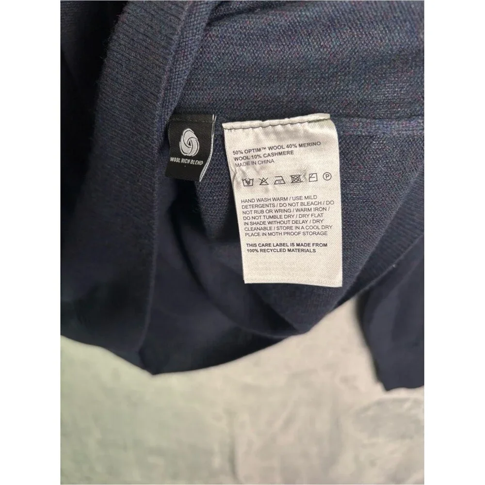 NWT Rodd & Gunn Navy Men’s Cashmere Wool Blend Sweater Size Large